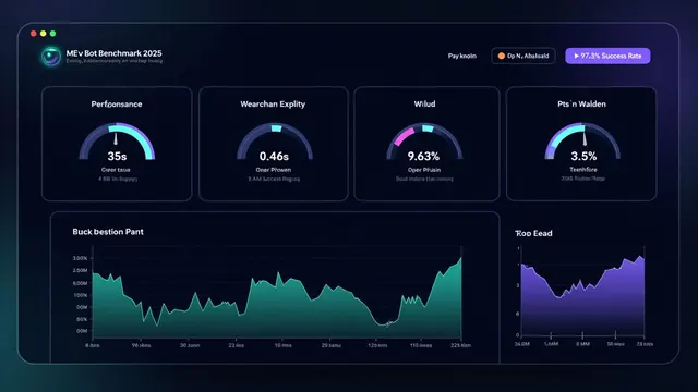 Performance comparison dashboard showing crypto trading bot execution speeds and success rates with data visualization charts with proven high-performance crypto trading strategies